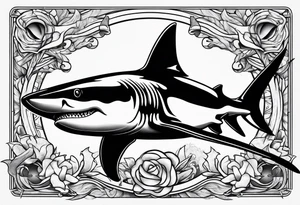 hammer head shark tattoo idea