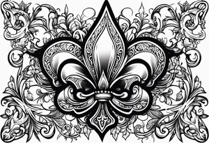 Fleur de lys de feu tattoo idea