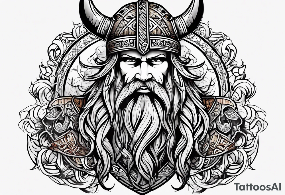 Viking tribal for arm tattoo idea