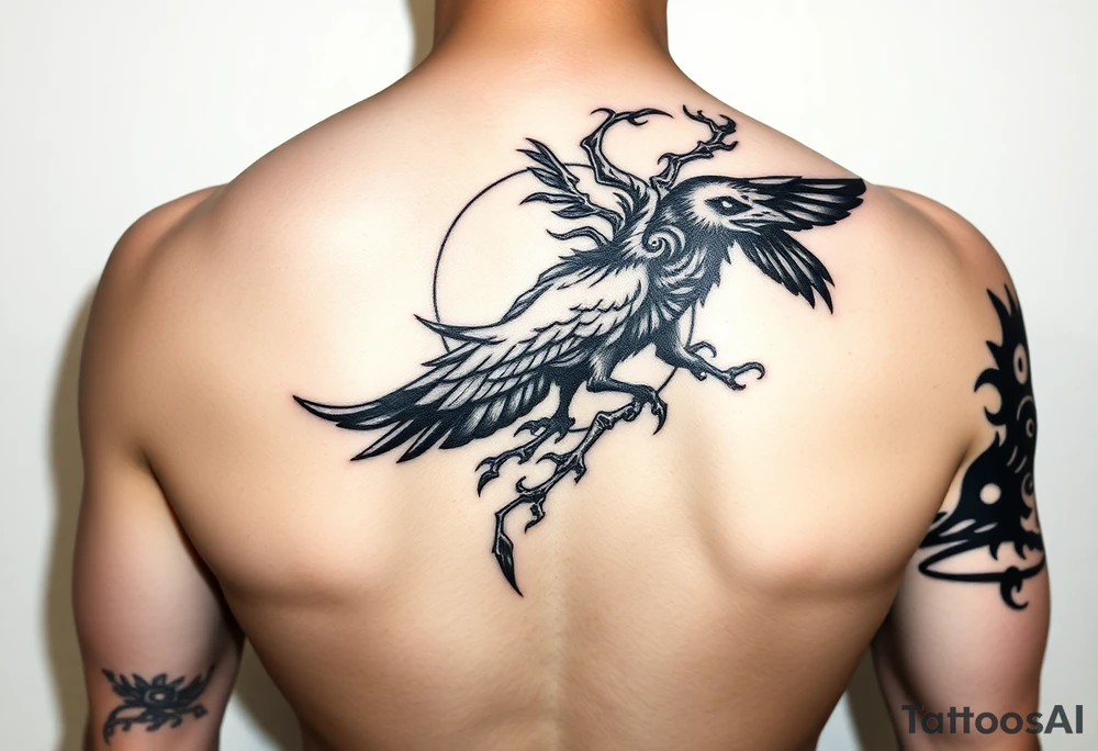 i want my tatto to go from over hips to neck but devided in diagonal in half so only the right side of my upper body is tatted. The design is supposed to be from the anime naruto. I want itachis susano as the main picture and amaterasu flames to mark the line between normal body and tatted body the flames should slowly merg into itachis crows and from the crows into the susano. The susano is supposed to go slightly on the neck and from chest to back and on the right arm tattoo idea