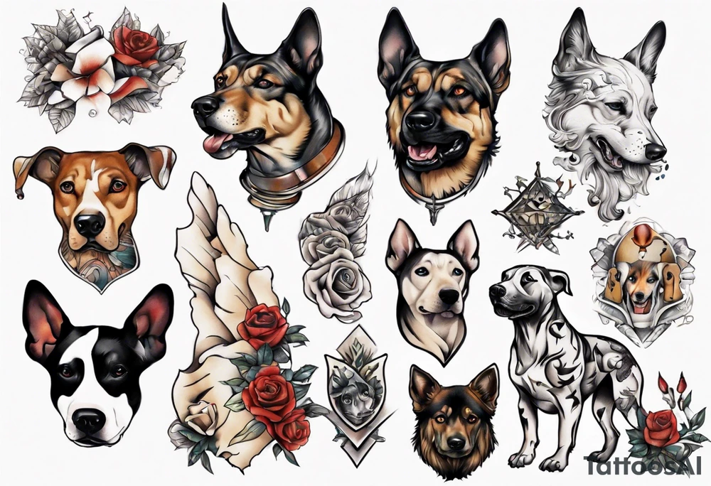 Somoyed dog tattoo idea