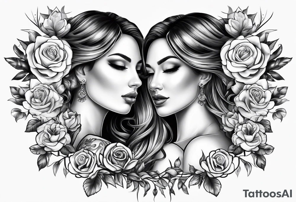 Mum with her 3 girls tattoo idea
