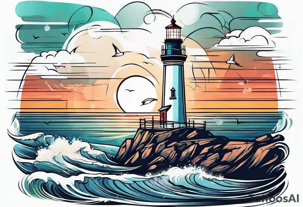 lighthouse,  minimalist tattoo idea