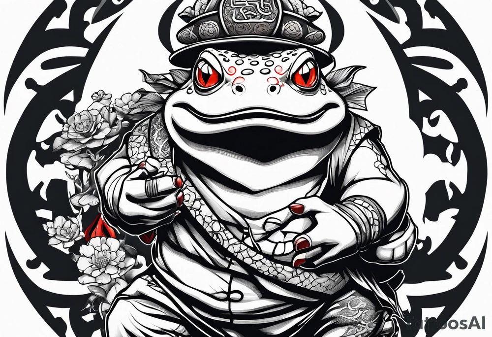 Jiraiya Naruto Gamakichi toad tattoo idea