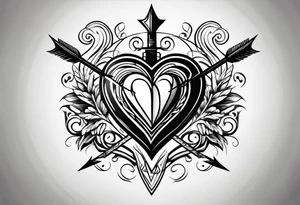 Heart with an arrow through it tattoo idea
