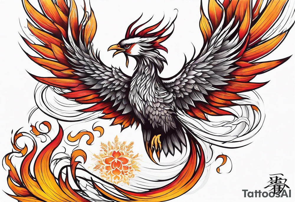Phoenix rising tattoo idea