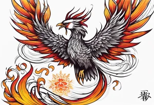 Phoenix rising tattoo idea