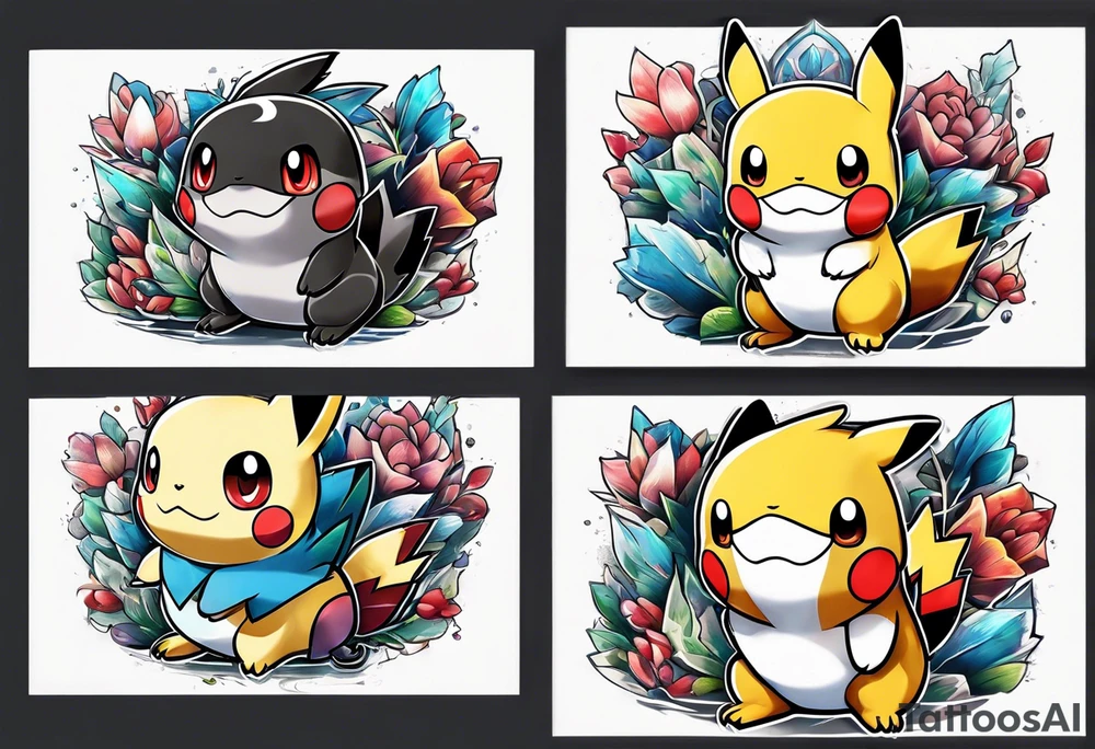 generation one pokemon tattoo idea