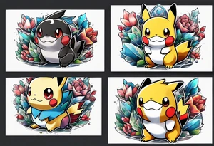 generation one pokemon tattoo idea