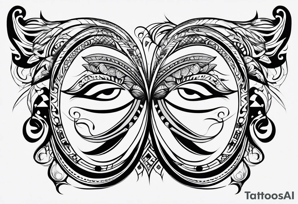 curved lines tattoo idea