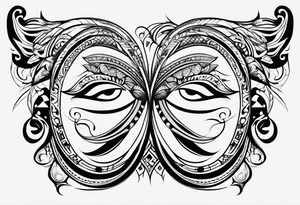 curved lines tattoo idea