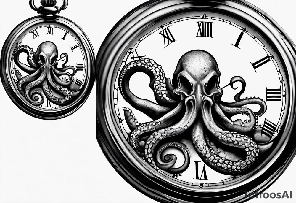 pocket watch attacked by an aggressive octopus tattoo idea pocket watch attacked by an aggressive octopus tattoo idea