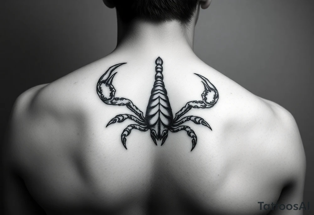 A mysterious scorpion neck tattoo tattoo idea