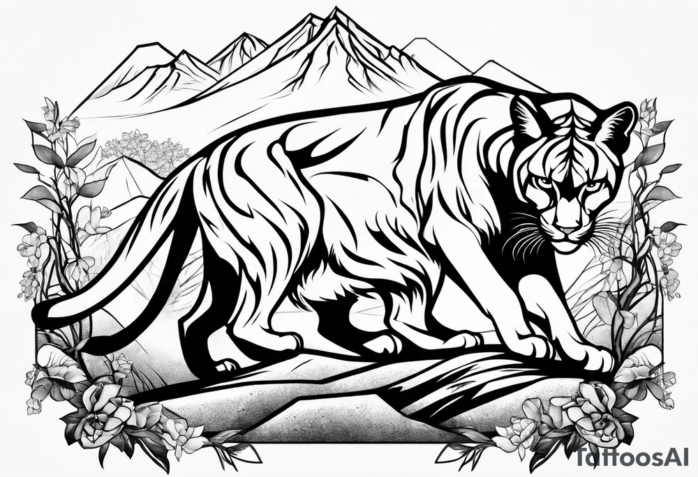 Mountain lion tattoo idea