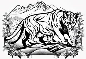 Mountain lion tattoo idea