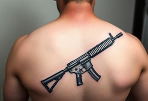 ak 47 and a uzi tattoo idea