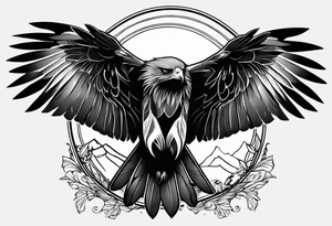 Black kite. Soft. Small. Child like. Environmental elements. Girly. tattoo idea