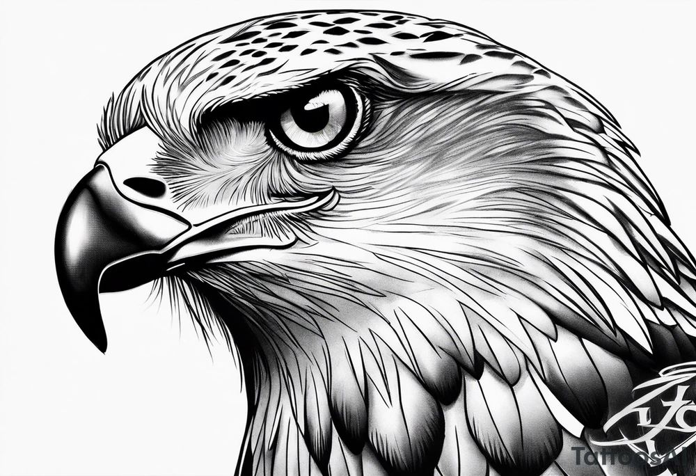 Hawk tatto for hand tattoo idea