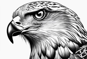Hawk tatto for hand tattoo idea