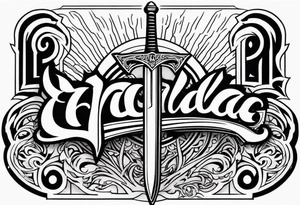 Valhalla sword tattoo idea