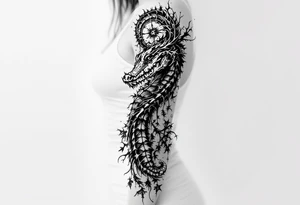 gothic gator tattoo idea