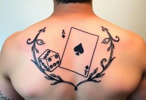 Win some lose some with dice and ace of spades tattoo idea