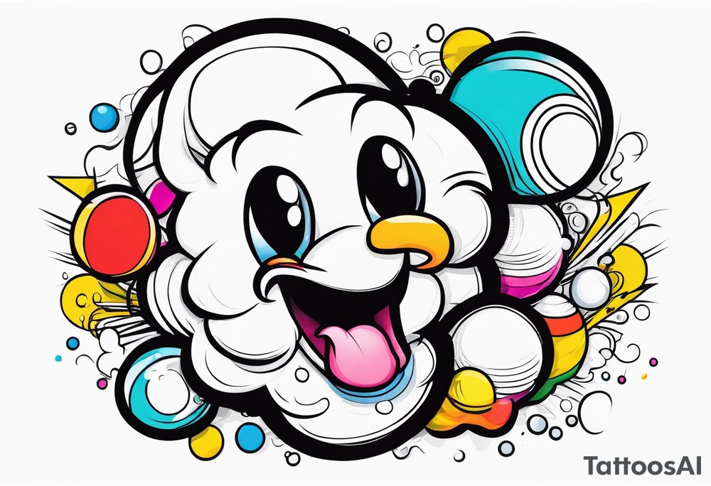 Penis and balls tattoo idea