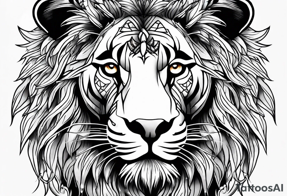 king of the jungle tattoo idea