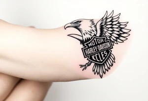 Harley Davidson bald eagle and America tattoo idea