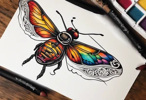 Last of Us firefly tattoo that incorporates Pride colors. No characters! tattoo idea