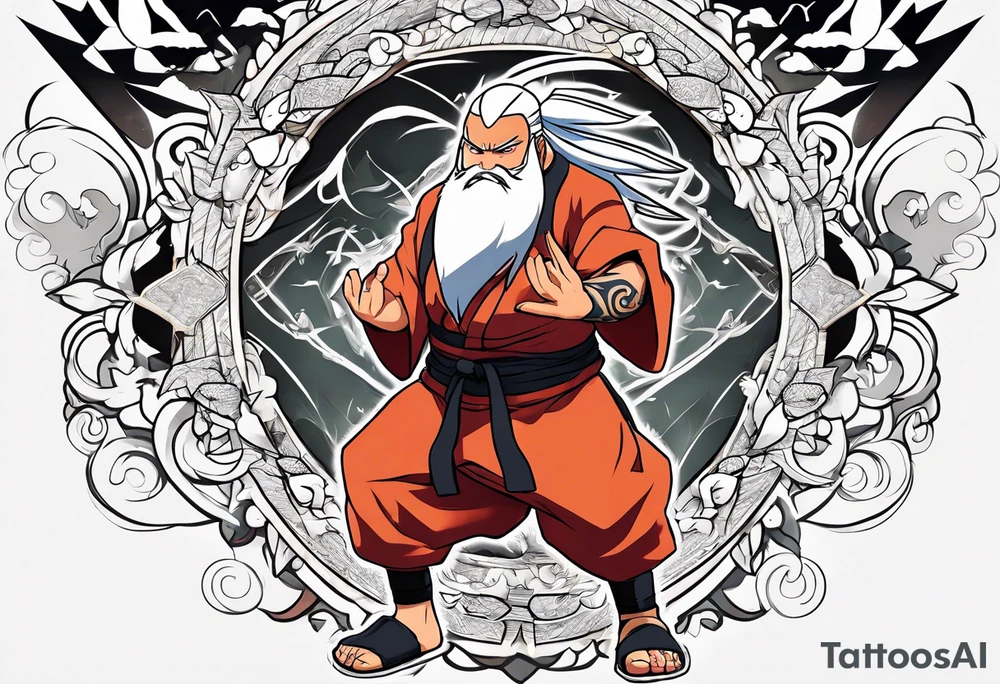 Sage mode jiraiya from the anime naruto tattoo idea