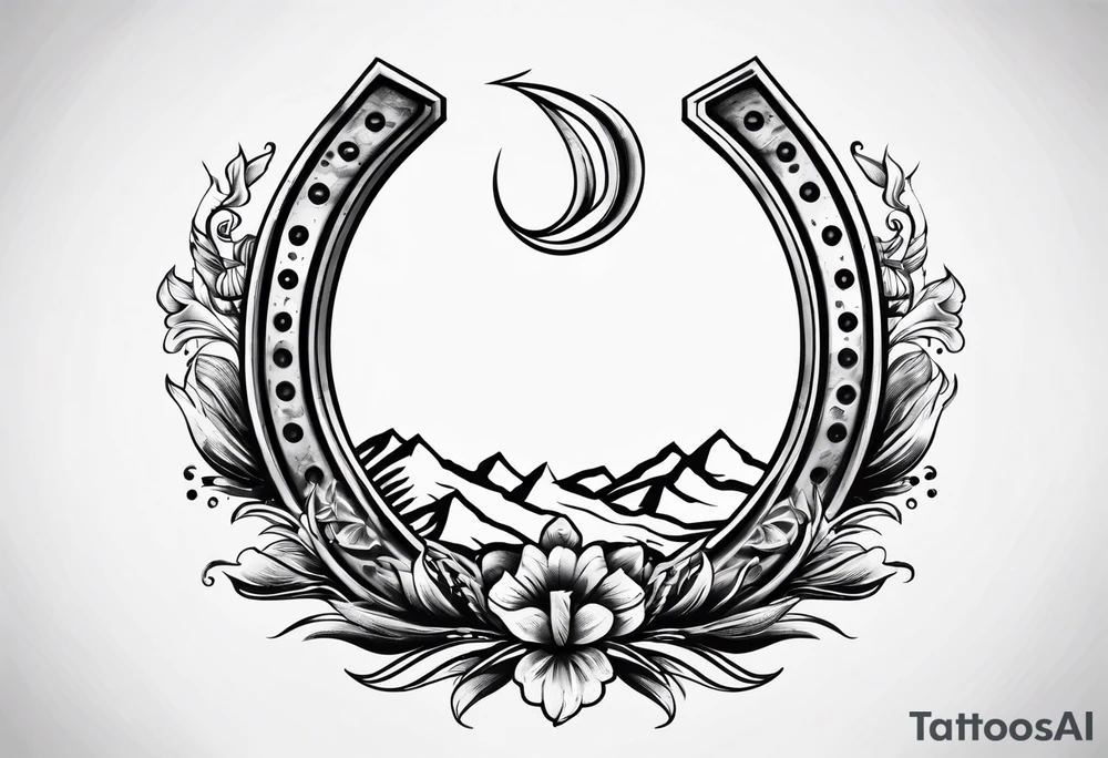Horseshoe and mud tracks tattoo idea