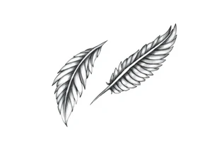 TWO FEATHERS tattoo idea