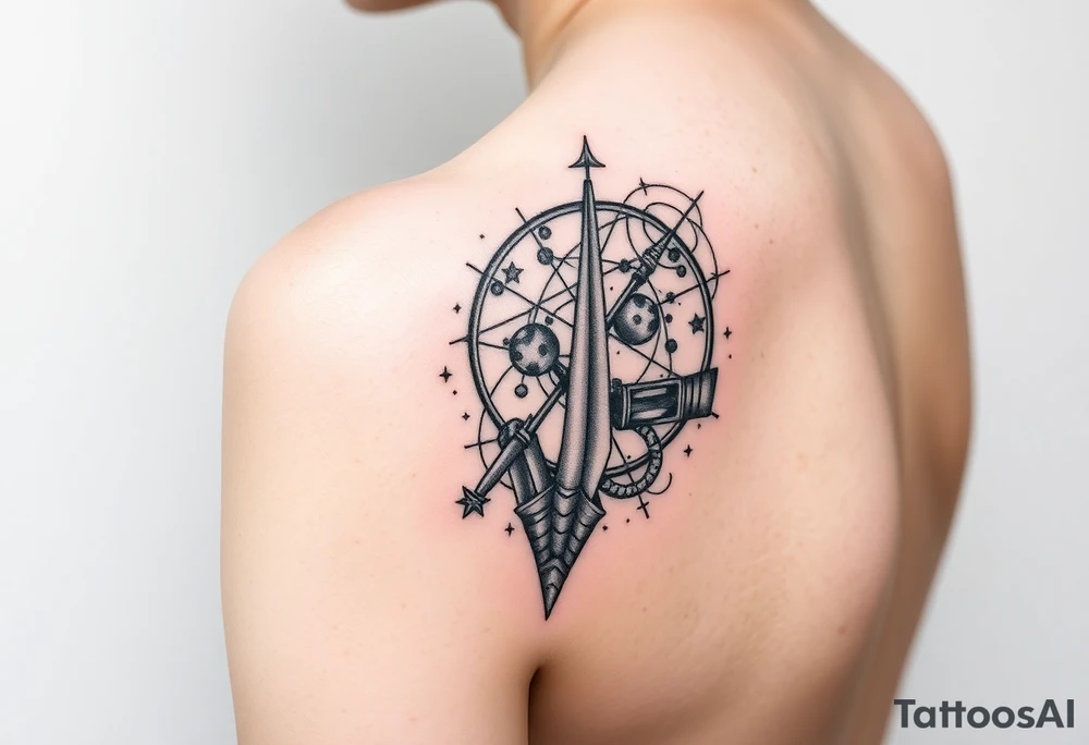 Minimalist tattoo for women who love travel and science, make feminine. For forearm tattoo idea