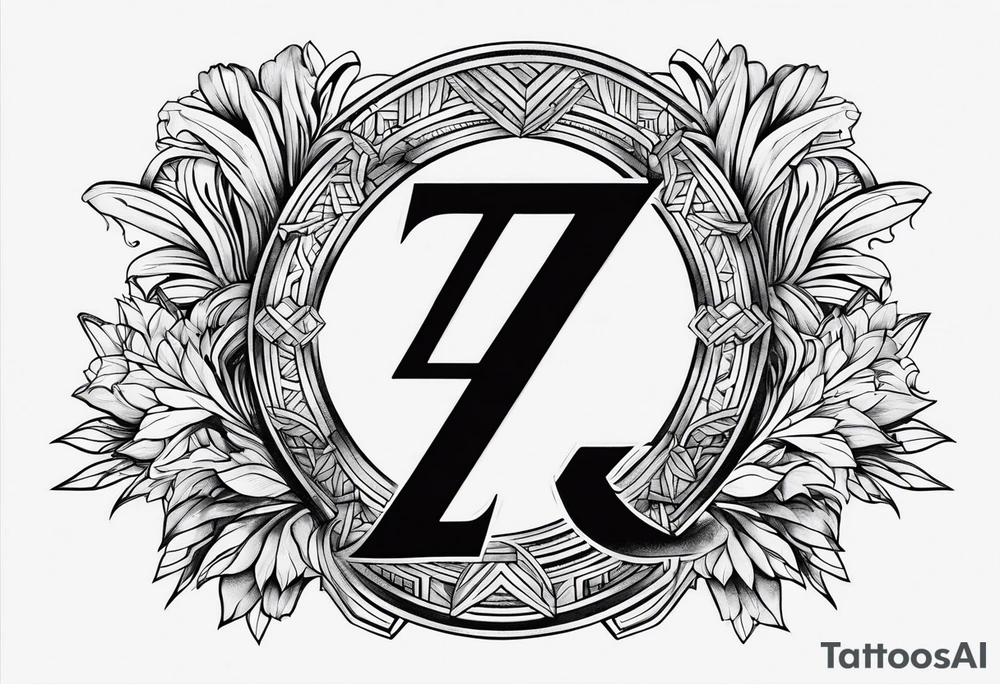 z•p•r initials tattoo idea
