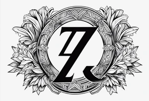 z•p•r initials tattoo idea