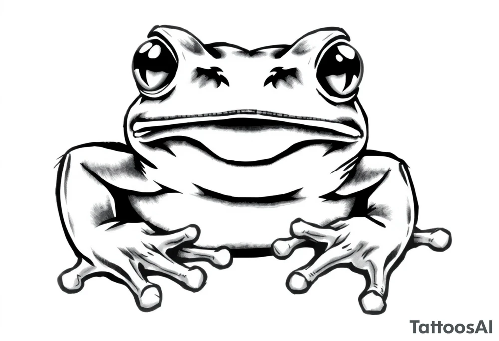 fighting frog tattoo idea