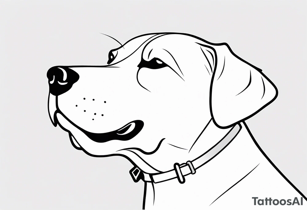 whistling cartoon dog tattoo idea