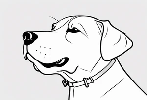 whistling cartoon dog tattoo idea