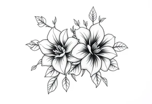 December and August birth flowers on skin tattoo idea