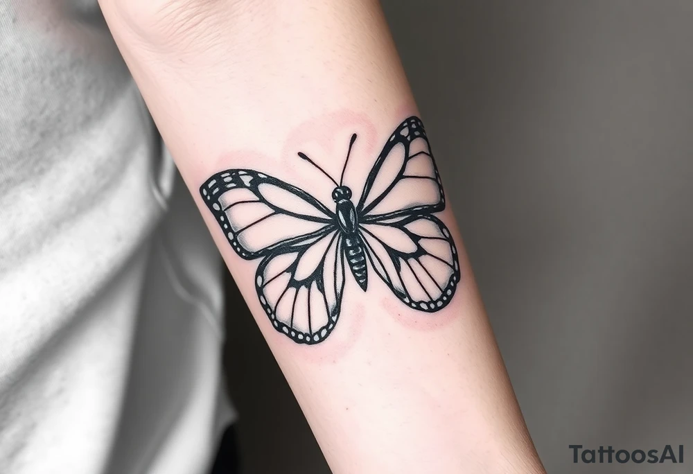 Rip autumn beloved wife butterfly tattoo idea