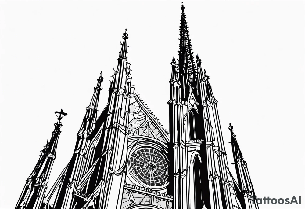 jack skellington on duomo of milano tattoo idea