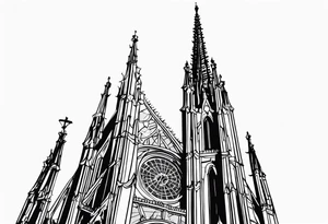 jack skellington on duomo of milano tattoo idea