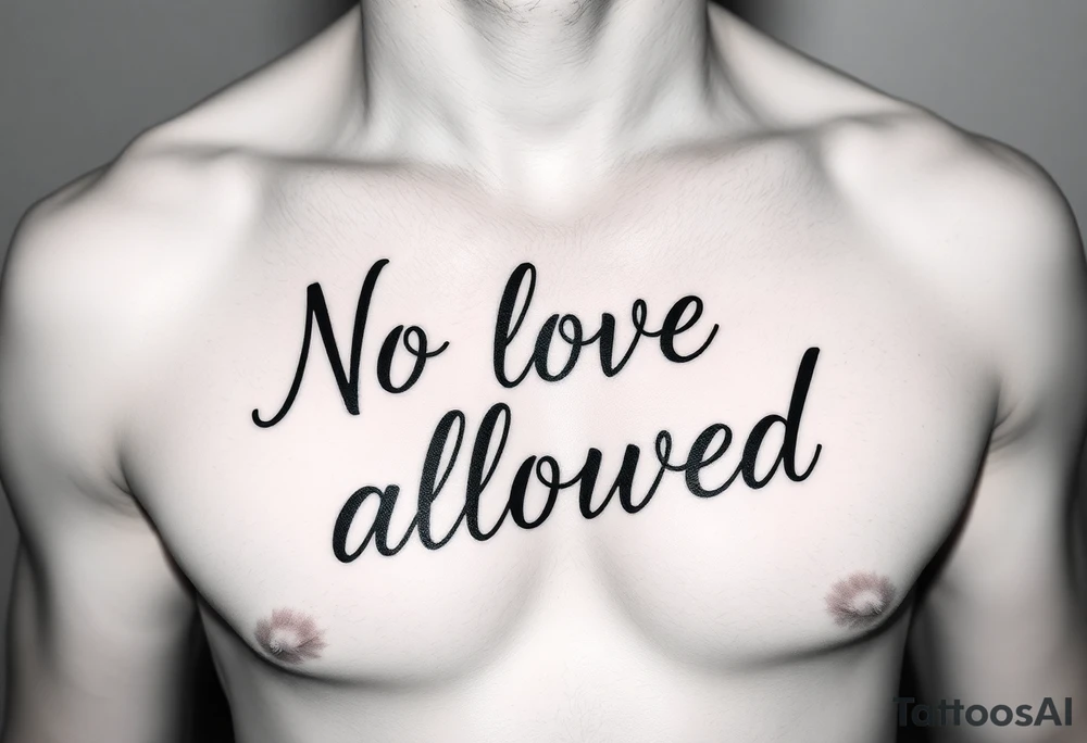 “No love allowed” tattoo idea