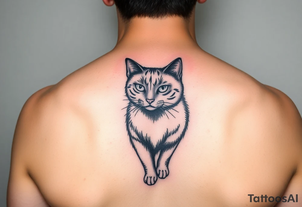 black cat tattoo idea