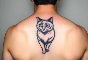 black cat tattoo idea