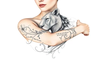Leo who is hurt and trying to recover from addiction with quotes tattoo idea