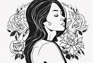 Mother hugging her son tattoo idea