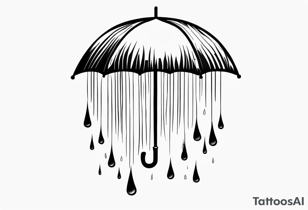 raining tattoo idea