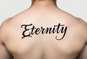 Eternity in elegant font Japanese style tattoo idea